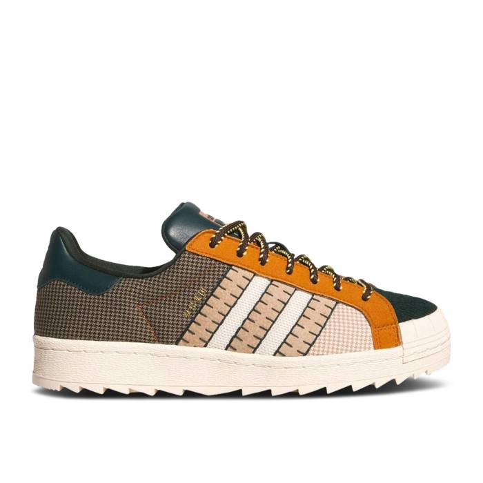 アディダス Adidas 【 Clot X Superstar \u0027Patchwork\u0027 Men Wonder White/Worn Sand/Granite 】 クロット Superstar はやりっ子 メンズ 白いこと 白いこと 砂色・真砂