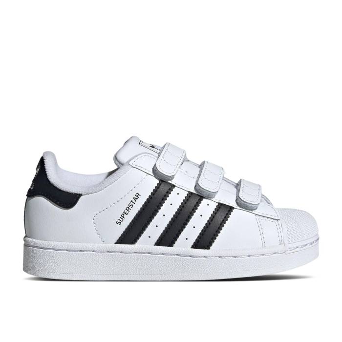 アディダス Adidas 【 Superstar 2 Comfort Closure K \u0027Cloud White Core Black\u0027 Youth Cloud White/Core Black/Cloud White 】 Superstar はやりっ子 白いこと 白いこと 中核グループ お坊っちゃん キッズ 白いこと 白いこと 中核グループ 黒いこと 黒いこと