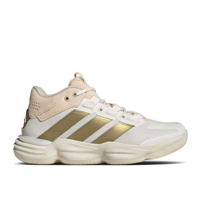 アディダス Adidas 【 Wmns Court Stabil Indoor 'Off White Gold' Women Off White/Gold Metallic/Crystal Sand 】 コート 白色 ホワイト レディース 白色 ホワイト ゴールド 砂色・サンド