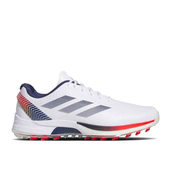 アディダス Adidas 【 Adizero Zg Spikeless Golf 'Cloud White Blue Red' Men Cloud White/Dark Blue/Red 】 アディゼロ golf ゴルフ 白色 ホワイト 青色 ブルー メンズ 白色 ホワイト 青色 ブルー Red 赤・レッド 43,875円