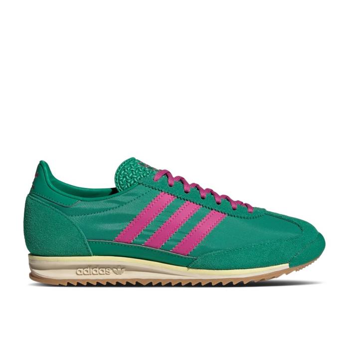 アディダス Adidas 【 Wmns Sl72 \u0027Court Green Fuschia\u0027 Women Semi Court Green/Court Green/Semi Lucid Fuchsia 】 green 緑・緑であること レディース 厚地の外套 green 緑・緑であること