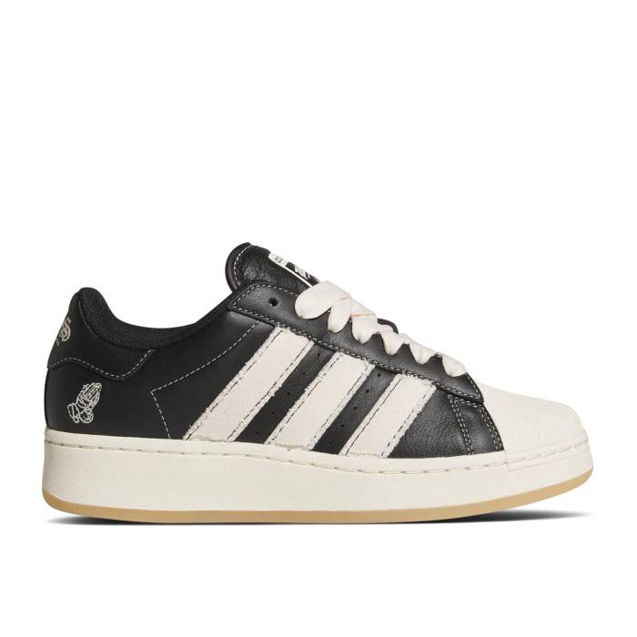 アディダス Adidas 【 Superstar Xlg 'Dios - Black White' Men Core Black/Cream White/Gold Metallic 】 Superstar スーパースター 黒色 ブラック メンズ コア 黒色 ブラック クリーム 白色 ホワイト ゴールド
