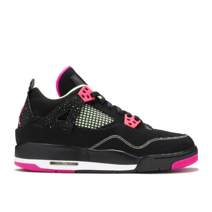 ナイキ エアジョーダン Air Jordan 【 Jordan 4 Retro ガウス \u0027Fuchsia\u0027 Youth Black/Fuchsia Flash/Liquid Lime/White 】 レトロ お坊っちゃん キッズ 黒いこと 黒いこと 菩提樹 白いこと 白いこと