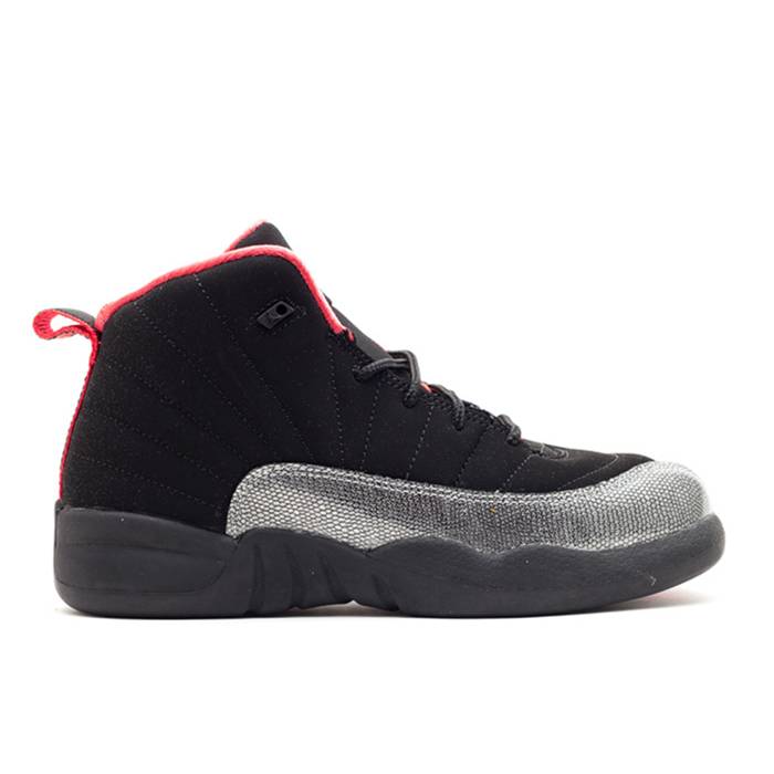 ナイキ エアジョーダン Air Jordan 【 Jordan 12 Retro Ps Youth Black/Siren Red 】 レトロ 御坊っちゃん キッズ 黒いこと 黒いこと Red 赤・赤いこと その他-靴