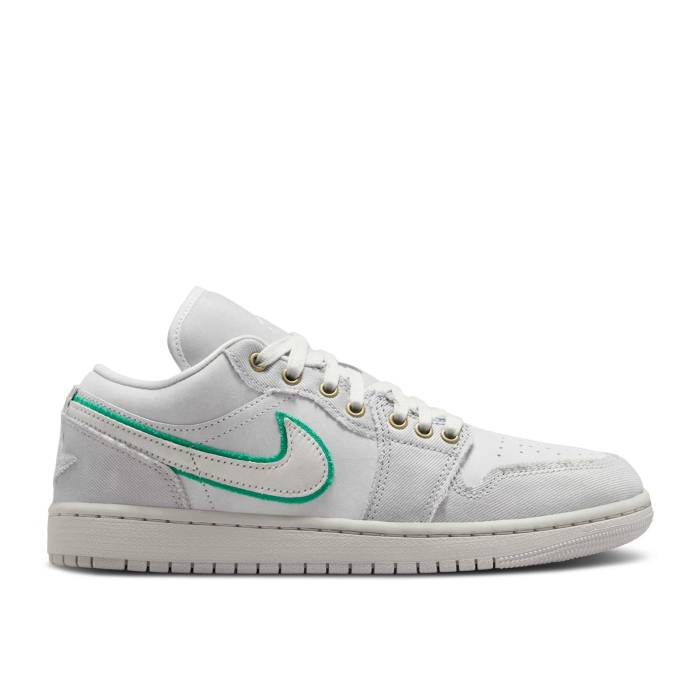 ナイキ エアジョーダン Air Jordan 【 Wmns Jordan 1 Low Se \u0027Distressed Light Smoke Grey\u0027 Women Light Smoke Grey/Pure Platinum/Light Smoke Grey/Summit White 】 レディース 薄墨色 薄墨色 純然たる Platinum プラチナム 白いこと ホワイ