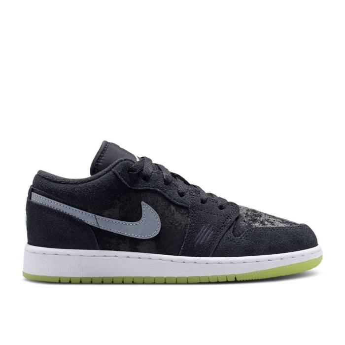 ナイキ エアジョーダン Air Jordan 【 Jordan 1 Low Gs 'Inner Beast' Youth Black/Barely Volt/Dark Raisin/Iron Grey 】 ジュニア キッズ 黒色 ブラック 灰色 グレー|スニケス