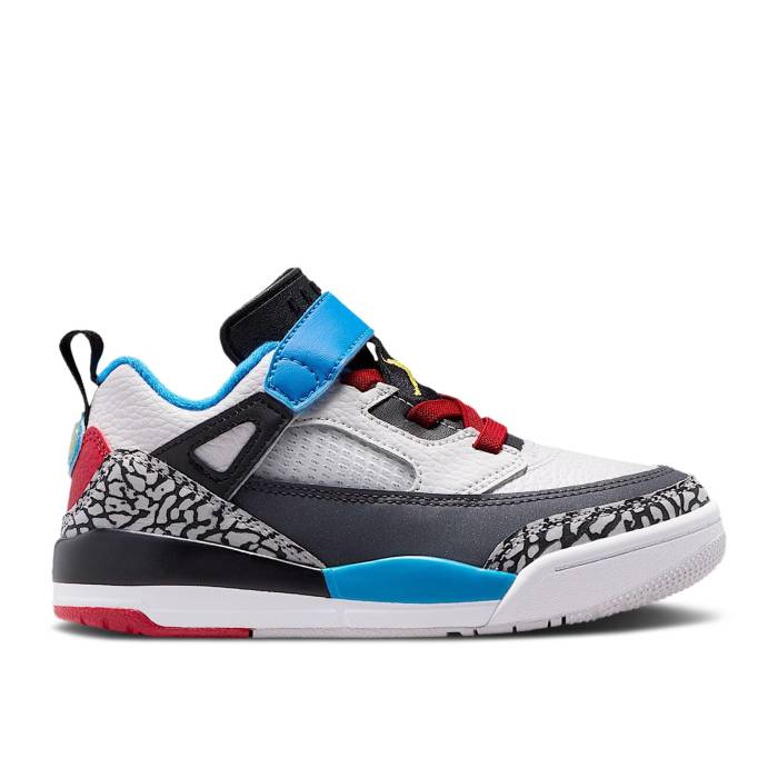 ナイキ エアジョーダン Air Jordan 【 Jordan Spizike Low Se Ps \u0027Bordeaux\u0027 Youth Neutral Grey/Surf Blue/Dark Shadow/Varsity Maize 】 お坊っちゃん キッズ 薄墨色 薄墨色 青碧 青碧 シャドー・シャドウ