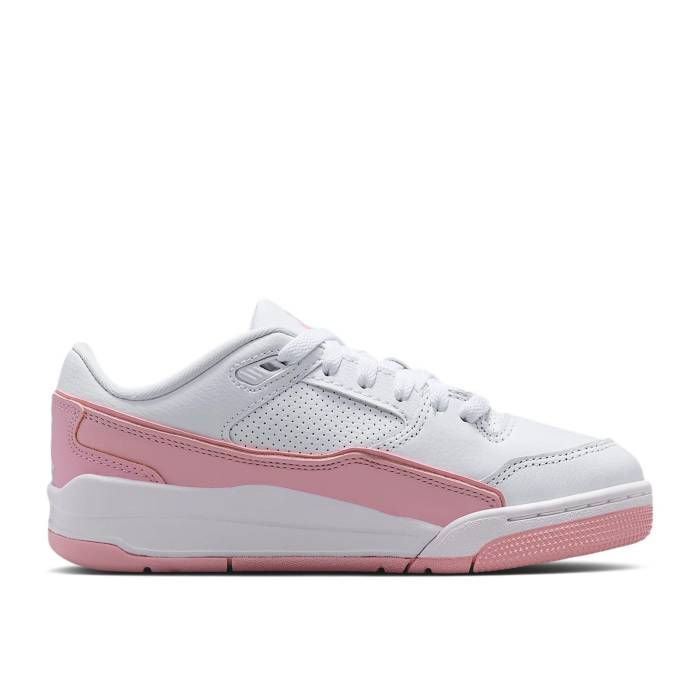 ナイキ エアジョーダン Air Jordan 【 Jordan Flight Court ガウス \u0027White Medium Soft Pink\u0027 Youth White/Medium Soft Pink 】 Flight 航空 厚地の外套 お坊っちゃん キッズ 白いこと 白いこと pink サクラ色