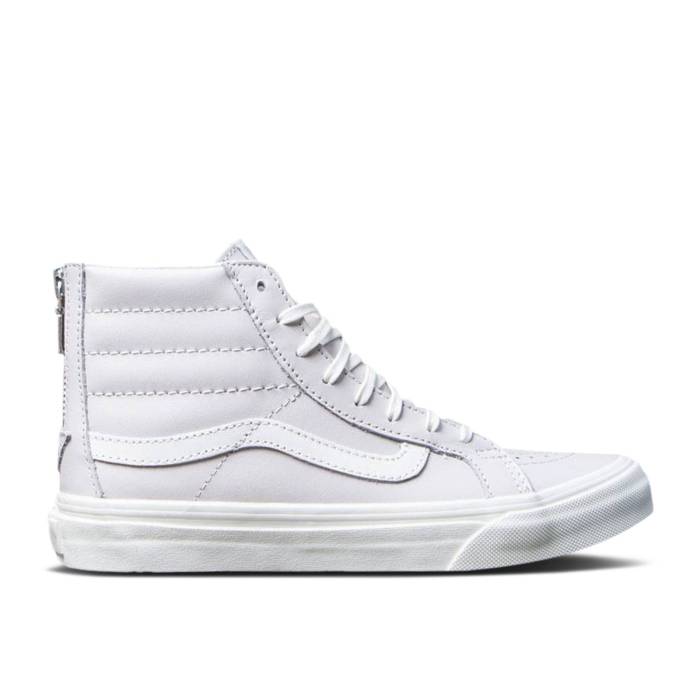 ヴァンズ Vans 【 Sk8-Hi Slim Zip Leather \u0027Wind Chime\u0027 Men Wind Chime/Blanc De Blanc 】 滑るご機嫌 slim か細い なめし革 メンズ 空白文字