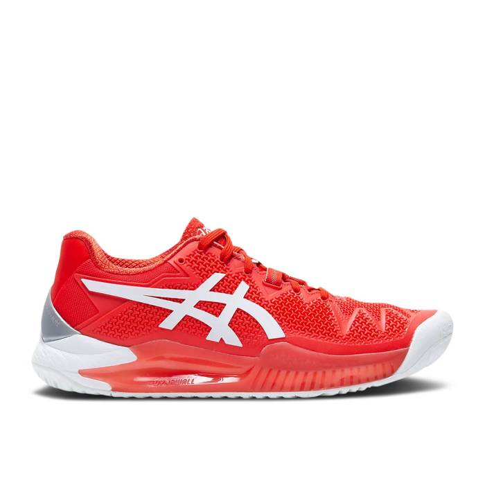 アシックス Asics 【 Wmns Gel Resolution 8 Fiery Red Women Fiery Red/White 】 レディース Red 赤・レッド 白色 ホワイト