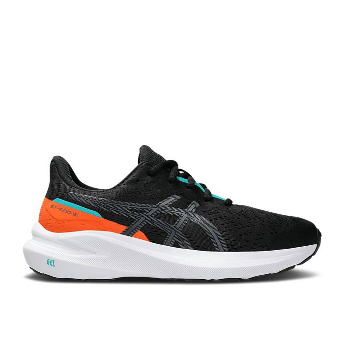 アシックス Asics 【 Gt 1000 13 ガウス \u0027Black Carbon\u0027 Youth Black/Carbon 】 13 サー青二才 お坊っちゃん キッズ 黒いこと 黒いこと 炭素