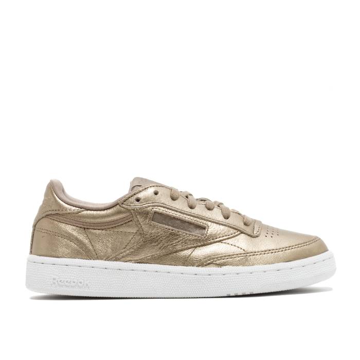 リーボック Reebok 【 Wmns Club C 85 \u0027Melted Metal\u0027 Women Pearl Metal/Grey Gold/White 】 野球クラブ レディース パール 金属元素 薄墨色 薄墨色 ゴールド 白いこと 白いこと