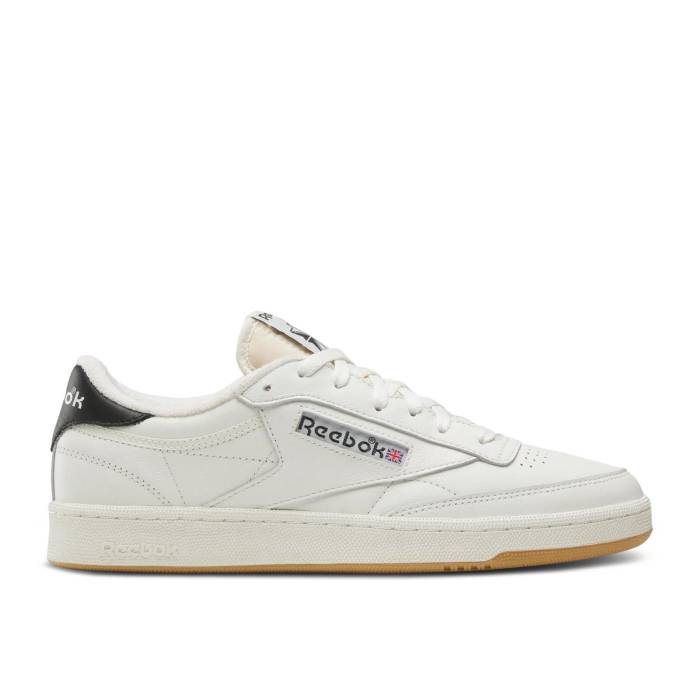 リーボック Reebok 【 Club C 85 Vintage \u0027Chalk Black Gum\u0027 Men Chalk/Black/Gum 】 野球クラブ vintage ビンテージ・ヴィンテージ 黒いこと 黒いこと メンズ 黒いこと 黒いこと