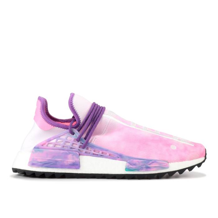 アディダス Adidas 【 Pharrell X Nmd Human Race Trail \u0027Holi Festival\u0027 Men Pink Glow/Flash Green/Lab Purple 】 NMD メンズ pink サクラ色 green 緑・緑であること Purple 紫・パープル