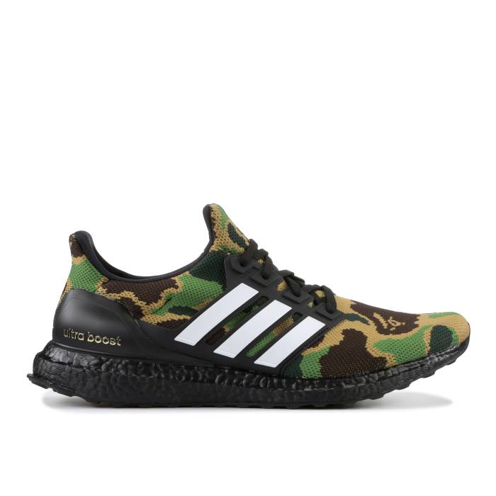 アディダス Adidas 【 A Bathing Ape X Ultraboost 4.0 \u0027Green Camo\u0027 Men Black/Cloud White/Core Black 】 メンズ 黒いこと 黒いこと 白いこと 白いこと 中核グループ