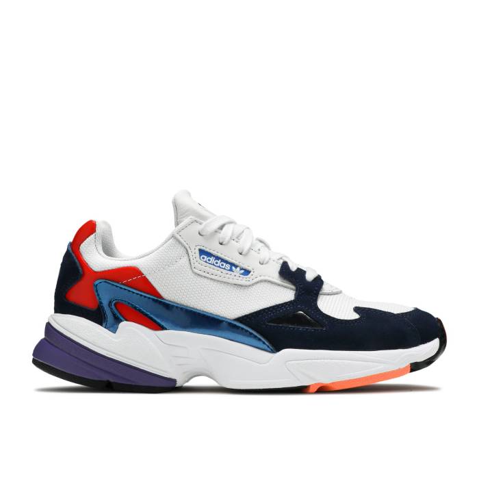 アディダス Adidas 【 Wmns Falcon \u0027Crystal White Navy\u0027 Women Crystal White/Crystal White/Collegiate Navy 】 白いこと 白いこと レディース 白いこと 白いこと 紺色 米国海軍