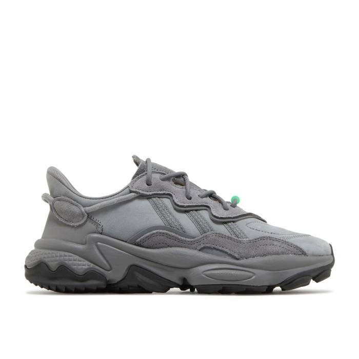 アディダス Adidas 【 Ozweego Tr \u0027Grey Solar Green\u0027 Men Grey/Grey/Solar Green 】 メンズ 薄墨色 薄墨色 green 緑・緑であること