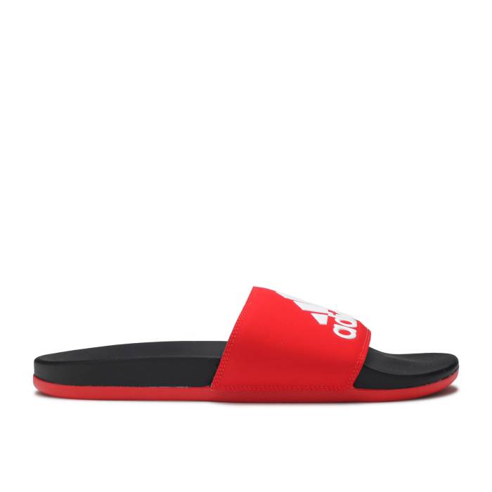 アディダス Adidas 【 Adilette Comfort Slides \u0027Active Red\u0027 Men Active Red/Cloud White/Core Black 】 アディレッタ メンズ Red 赤・赤いこと 白いこと 白いこと 中核グループ 黒いこと 黒いこと