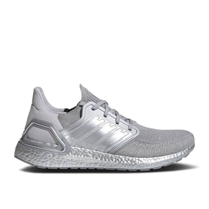 アディダス Adidas 【 Ultraboost 20 \u0027Silver Metallic\u0027 Men Silver Metallic/Silver Metallic/Silver Metallic 】 メンズ Silver しろがね色・しろがね色 靴-スニーカー