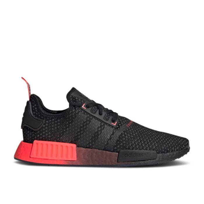 アディダス Adidas 【 Nmd_R1 Knit \u0027Black Signal Pink\u0027 Men Core Black/Core Black/Signal Pink 】 編み物 メンズ 中核グループ 黒いこと 黒いこと pink サクラ色