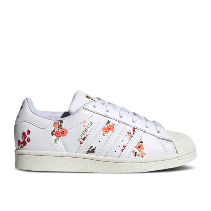 アディダス Adidas 【 Wmns Superstar 'White Floral' Women Cloud White/Cloud White/Off White 】 Superstar スーパースター レディース 白色 ホワイト|スニケス