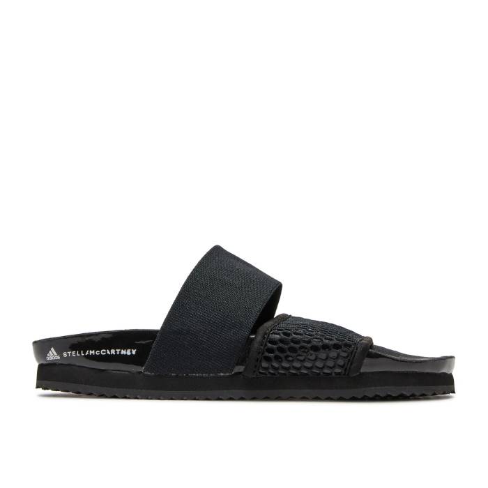アディダス Adidas 【 Stella Mccartney X Wmns Lette Slide \u0027Core Black\u0027 Women Core Black/Core Black/Cloud White 】 Slide サンダル レディース 中核グループ 黒いこと 黒いこと 白いこと 白いこと