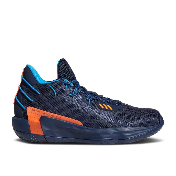 アディダス Adidas 【 Dame 7 Lights Out Men Team Navy/Bright Blue/Team Solar Orange 】 メンズ Team チーム 紺色 ネイビー 青色 ブルー orange 橙・オレンジ