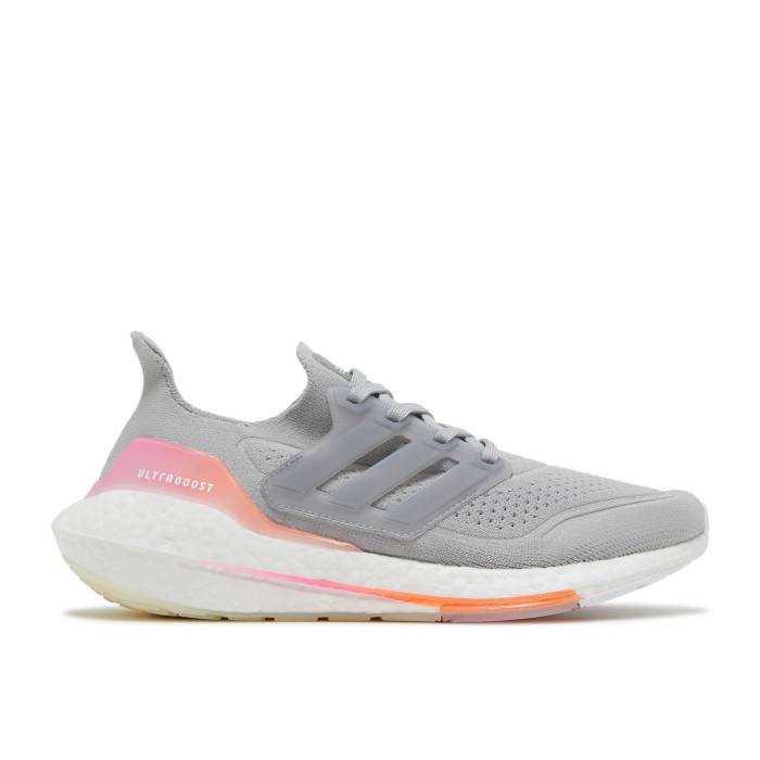 アディダス Adidas 【 Wmns Ultraboost 21 'Grey Screaming Orange' Women Grey Two/Grey Two/Screaming Orange 】 レディース 灰色 グレー orange 橙・オレンジ｜スニケス
