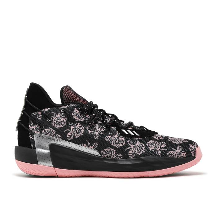 アディダス Adidas 【 Dame 7 'Rose City' Men Core Black/Glow Pink/Silver Metallic 】 メンズ コア 黒色 ブラック pink ピンク Silver 銀色・シルバー