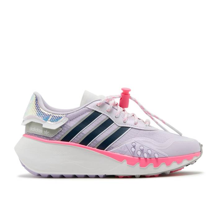 アディダス Adidas 【 Wmns Choigo 'Purple Tint Iridescent' Women Purple Tint/Crew Navy/Solar Pink 】 レディース Purple 紫・パープル クルー 紺色 ネイビー pink ピンク｜スニケス