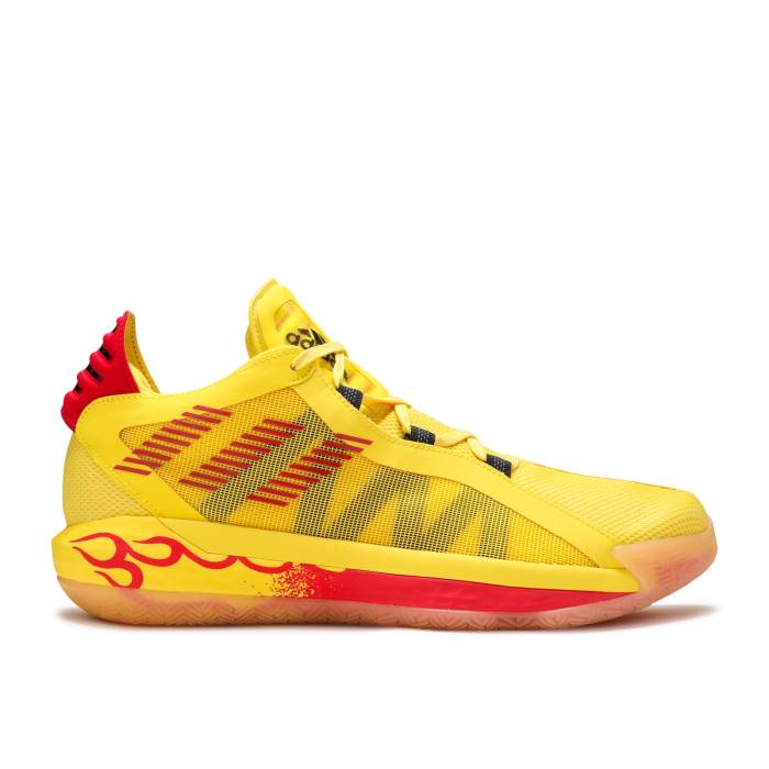 アディダス Adidas 【 Dame 6 Gca \u0027Hot Rod\u0027 Men Team Yellow/Core Black/Scarlet 】 メンズ Team 野球クラブ yellow 黄味がかった・黄色 中核グループ 黒いこと 黒いこと
