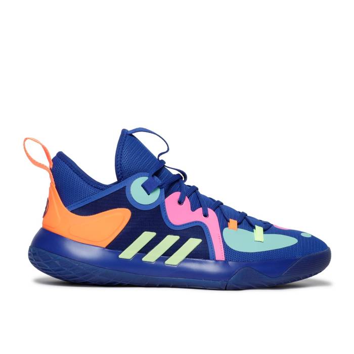 アディダス Adidas 【 Harden Stepback 2 \u0027Royal Blue\u0027 Men Royal Blue/Hi-Res Yellow/Screaming Orange 】 ハーデン 足取りうしろ側 メンズ 青味 青み yellow 黄味がかった・黄色 orange 橙・オレンジ色