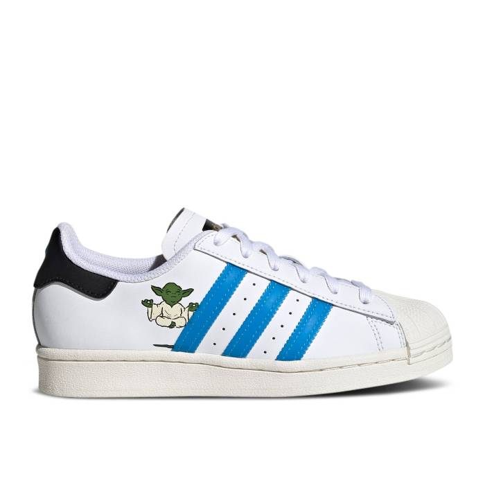 アディダス Adidas 【 Star Wars X Superstar Big Kid \u0027New Hobbies\u0027 Youth Cloud White/Scarlet/Chalk White 】 Superstar はやりっ子 御坊っちゃん キッズ 白いこと 白いこと