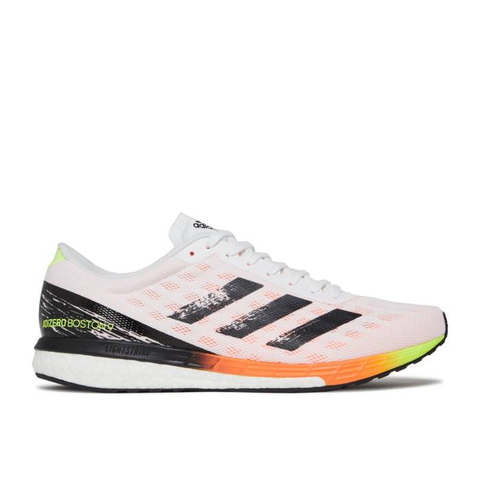 アディダス Adidas 【 Adizero Boston 9 'White Screaming Orange' Men Cloud White/Core Black/Screaming Orange 】 アディゼロ ボストン メンズ 白色 ホワイト コア 黒色 ブラック orange 橙・オレンジ