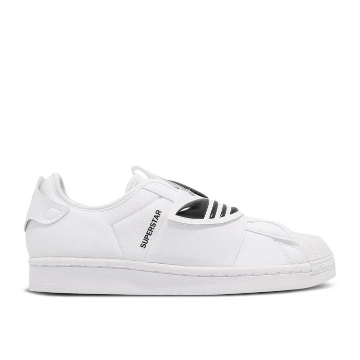 アディダス Adidas 【 Superstar Slip-On 'Trefoil Band - White Black' Men Cloud White/Cloud White/Core Black 】 Superstar スーパースター slip-on スリッポン 白色 ホワイト メンズ 白色 ホワイト コア 黒色 ブラック