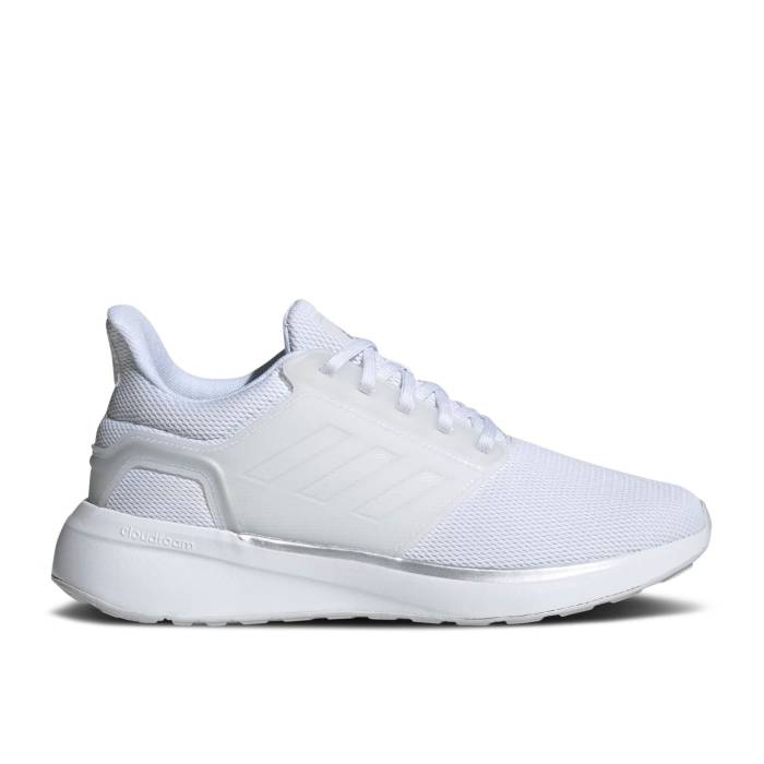 アディダス Adidas 【 Wmns Eq19 Run \u0027White Silver Metallic\u0027 Women Cloud White/Cloud White/Silver Metallic 】 幽客 Silver しろがね色・しろがね色 レディース 白いこと 白いこと Silver しろがね色・しろがね色