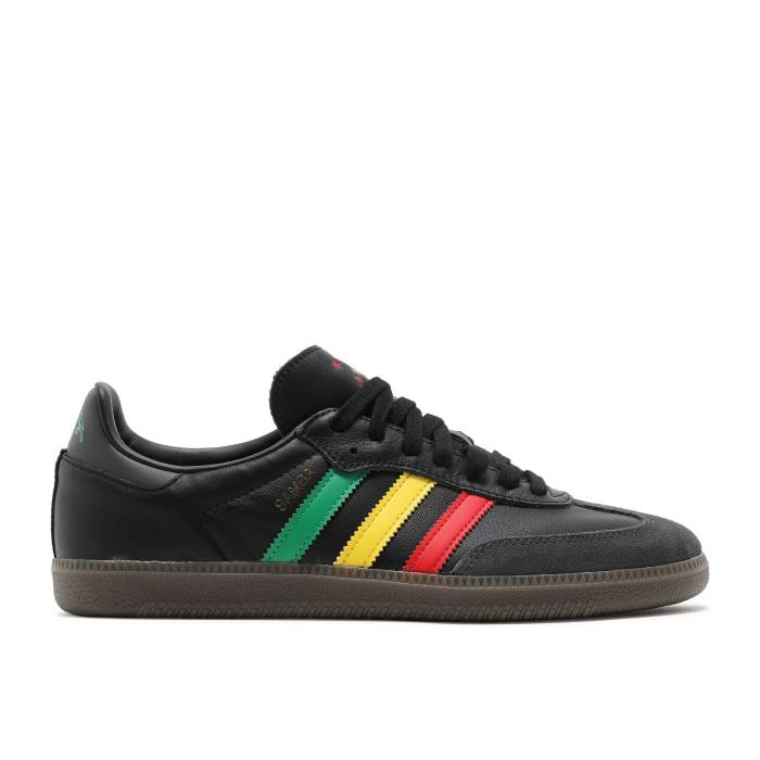 アディダス Adidas 【 Ajax X Samba Og \u0027Bob Marley Tribute - Three Little Birds\u0027 Men Core Black/Utility Black/Gum 5 】 サンバ トリビュート メンズ 中核グループ 黒いこと 黒いこと