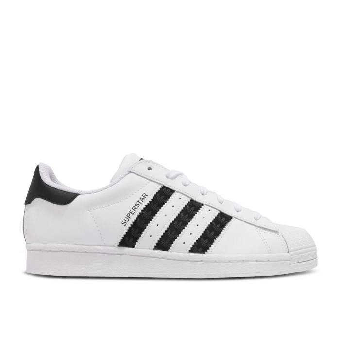 アディダス Adidas 【 Superstar \u0027Logo Stripes - White Black\u0027 Men Cloud White/Core Black/Grey Six 】 Superstar はやりっ児 白いこと 白いこと メンズ 白いこと 白いこと 中核グループ 黒いこと 黒いこと 薄墨色 薄墨色