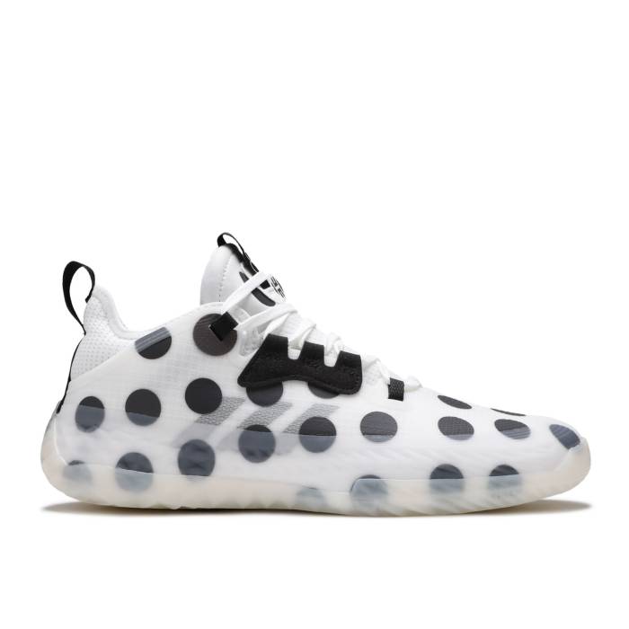 アディダス Adidas 【 Harden Vol. 5 Futurenatural Polka Dot - White Men Cloud White/Core Black/Crystal White 】 ハーデン メンズ 白色 ホワイト コア 黒色 ブラック