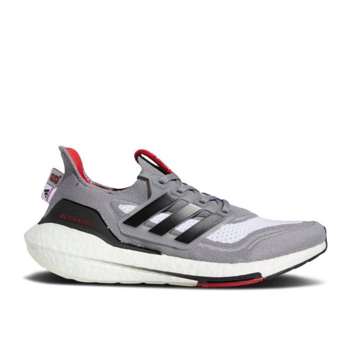 アディダス Adidas 【 Ultraboost 21 \u0027Ncaa Pack - North Carolina State\u0027 Men Grey Three/Core Black/Cloud White 】 北の方 カロライナ メンズ 薄墨色 薄墨色 中核グループ 黒いこと 黒いこと 白いこと 白いこと