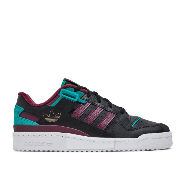 アディダス Adidas 【 Forum Exhibit Low 'Black Victory Crimson' Men Core Black/Victory Crimson/Glory Green 】 フォーラム Victory ビクトリー メンズ コア 黒色 ブラック Victory ビクトリー クリムゾン green 緑・グリー