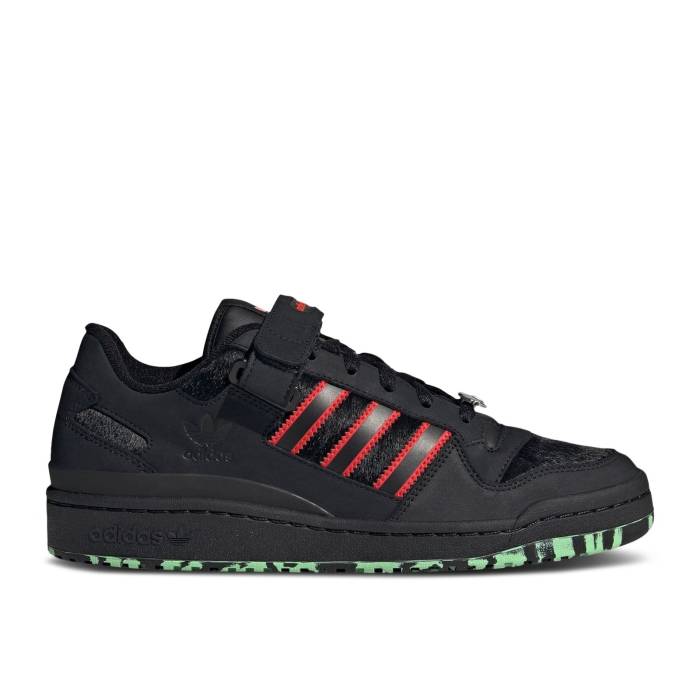 アディダス Adidas 【 Forum Low Monster Pack - Dracula Men Core Black/Cherry Red/Glory Mint 】 フォーラム メンズ コア 黒色 ブラック Red 赤・レッド
