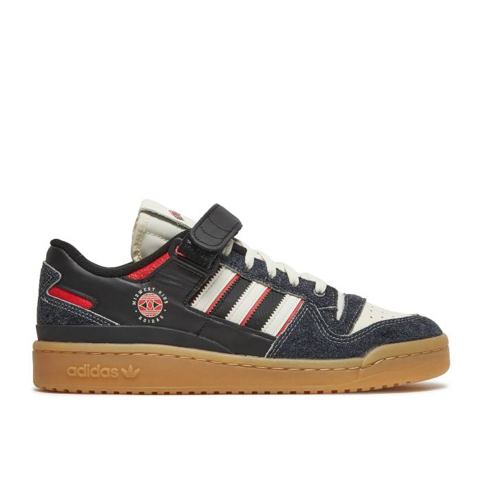 アディダス Adidas 【 Midwest Kids X Forum Low 'Black Gum' Men Core Black/Cloud White/Gum 】 フォーラム メンズ コア 黒色 ブラック 白色 ホワイト