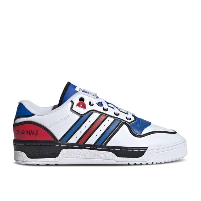 アディダス Adidas 【 Rivalry Low \u0027White Blue Scarlet\u0027 Men Footwear White/Blue/Scarlet 】 青み 青色 メンズ 白いこと 白いこと 青み 青色