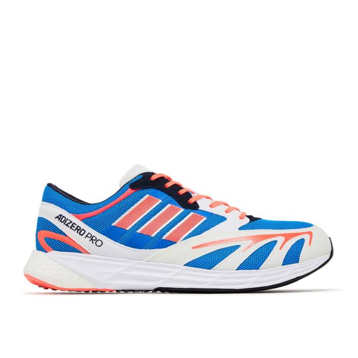 アディダス Adidas 【 Adizero Pro V1 Dna \u0027Blue Rush Turbo\u0027 Men Blue Rush/Turbo/Silver Metallic 】 アディゼロ 労働者階級 rush 混雑時 メンズ 青み 青色 rush 混雑時 ターボ Silver しろがね色・しろがね色