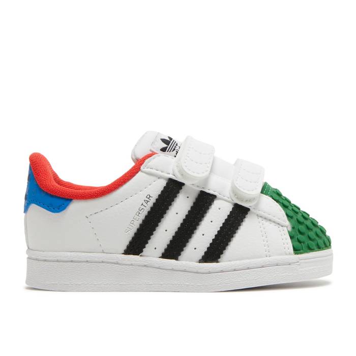 アディダス Adidas 【 Lego X Superstar Cf I White Yellow Green Infant Cloud White/Core Black/Equipment Yellow 】 Superstar スーパースター yellow 黄色・イエロー ベビー 白色 ホワイト コア 黒色 ブラック yellow 黄色・