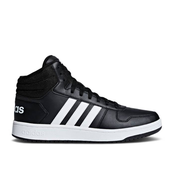 アディダス Adidas 【 Hoops 2.0 Mid 'Black White' Men Core Black/Cloud White/Core Black 】 ミッド メンズ コア 黒色 ブラック 白色 ホワイト|スニケス