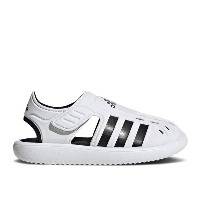 アディダス Adidas 【 Summer Closed Toe Water Sandal J \u0027White Black\u0027 Youth Cloud White/Core Black/Cloud White 】 Summer 朱夏 お坊っちゃん キッズ 白いこと 白いこと 中核グループ 黒いこと 黒いこと