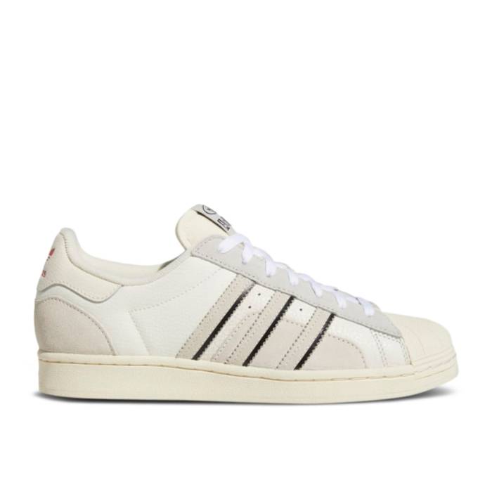 アディダス Adidas 【 Superstar \u0027White Aluminium\u0027 Men Cloud White/Aluminium/Vivid Red 】 Superstar はやりっ児 メンズ 白いこと 白いこと Red 赤・赤いこと