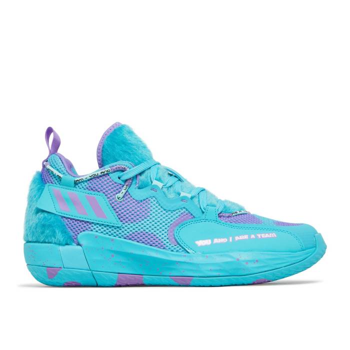 アディダス Adidas 【 Monsters Inc. X Dame 7 Extply \u0027Sulley\u0027 Men Pulse Aqua/Pulse Aqua/Sonic Fuchsia 】 メンズ アクア